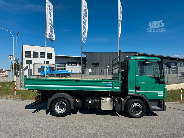 Kolmisuuntainen kippiauto MAN TGL8.220Meiller/3-Sitze/NL2,9To/2xAHK/72 tkm/Top