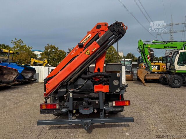 Lastebil med plan MERCEDES-BENZ 1224 Atego 4x2 Blatt-Luft Kran