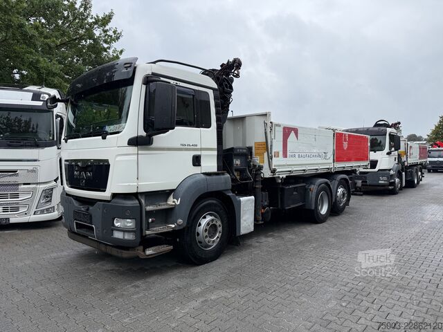 Γερανός τοποθετημένος σε φορτηγό MAN TGS 26.400 6X2 Kipper mit Kran Hiab 166-3