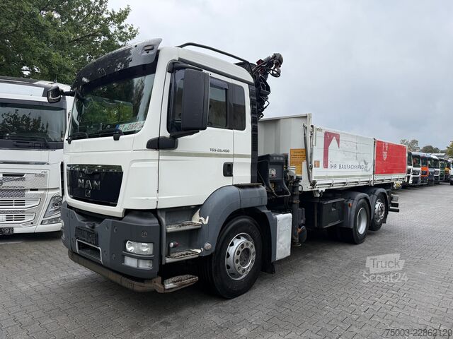 Γερανός τοποθετημένος σε φορτηγό MAN TGS 26.400 6X2 Kipper mit Kran Hiab 166-3