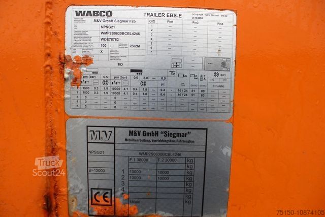 Werkplatform oplegger  M & V Plattform CONTAINER Nr.: 246