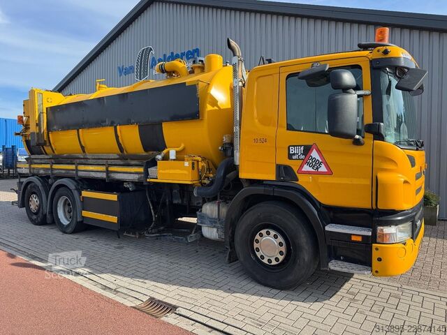 Aspirateur de boues Scania P360 6x2 Saug- / Druck, Vacuum, 15.000 Ltr + 1...