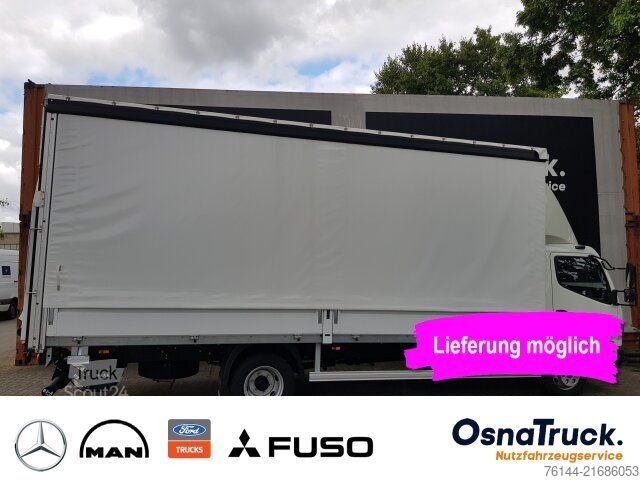 Transportador con plataforma y toldo MITSUBISHI 7C18 Pritsche/Plane/LBW Klima,Schiebeplane