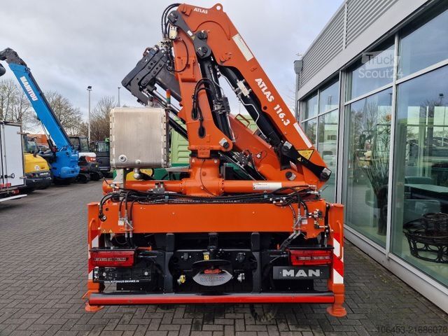 Camion équipé d'une grue MAN TGL 8.250 Prische Kran Funk 4 Punkt 8900 KM neuw