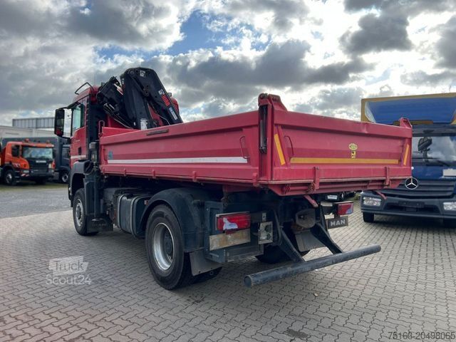 Camion-benne tricar MAN TG-S 18.360 4x4 BL 2-Achs Allradkipper Kran Funk
