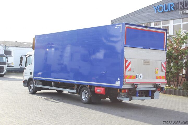 Camion plateau avec bâche MAN TGL 12.220 Plane-Koffer 7,5 m LBW Klima 199TKm