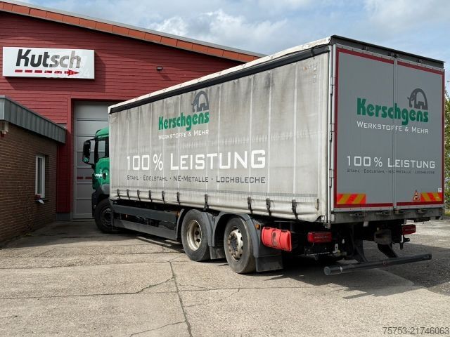 شاحنة بمسطحة ومشمع MAN TGS 26.420 LL 6x2/2 Pritsche, Edscha, Lenk,