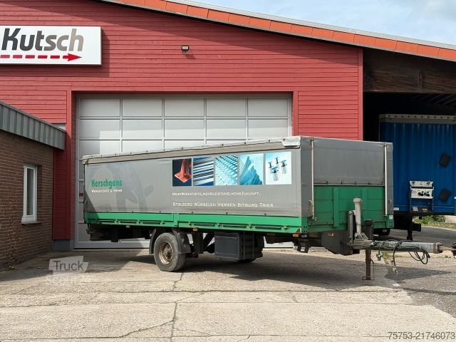 مقطورة مفتوحة مع غطاء قماشي ACKERMANN-FRUEHAUF 1achs Pritsche - Edscha, Schiebeplane
