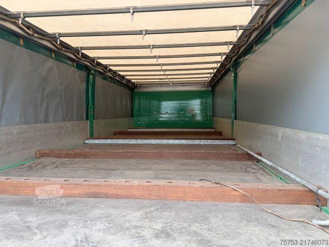 مقطورة مفتوحة مع غطاء قماشي ACKERMANN-FRUEHAUF 1achs Pritsche - Edscha, Schiebeplane