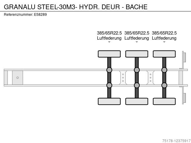 Other GRANALU STEEL 30M3 HYDR. DEUR BACHE