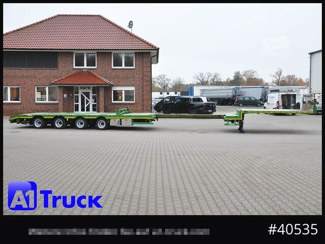 Semiremorcă cu platformă joasă MEUSBURGER MTS-4, Mega, 2x Lenkachse, Liftachse, Tele 4000mm