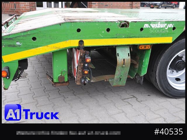 Remorque surbaissée MEUSBURGER MTS-4, Mega, 2x Lenkachse, Liftachse, Tele 4000mm