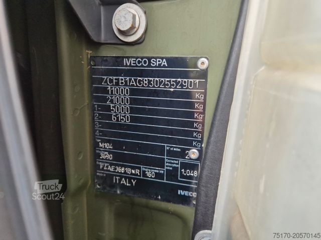 Flatbed truck IVECO Eurocargo ML100E22WM-BW 4x4 Pritsche L-Haus Bett