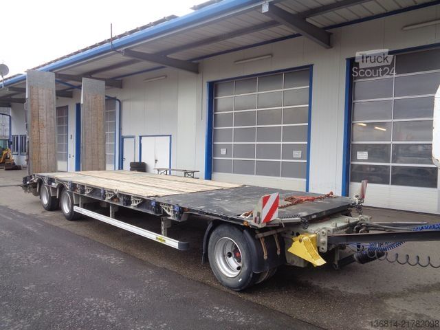 Remolque de plataforma baja HUMBAUR HTD 30 Drehschemel hydr. Rampen Verzinkt