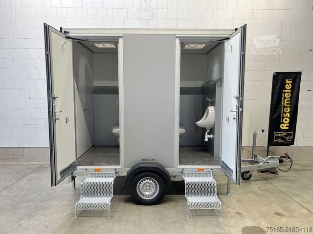 Toilettenwagen Rosemeier VE 1 Damen, 1 Herren, U SILVER Toilettenanhänger