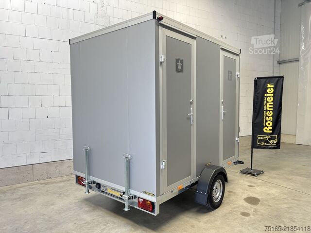 Toilettenwagen Rosemeier VE 1 Damen, 1 Herren, U SILVER Toilettenanhänger