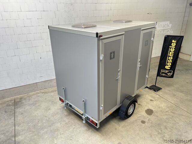 Toilettenwagen Rosemeier VE 1 Damen, 1 Herren, U SILVER Toilettenanhänger