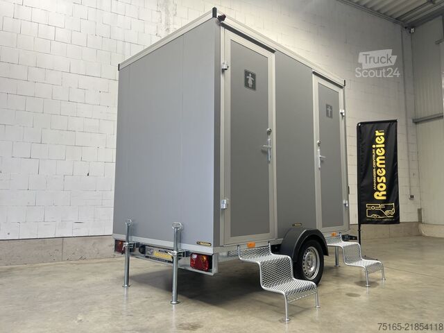 Toilettenwagen Rosemeier VE 1 Damen, 1 Herren, U SILVER Toilettenanhänger