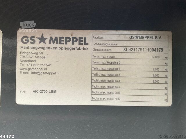 Konteinerių vežimas GS MEPPEL 3-assige container aanhangwagen