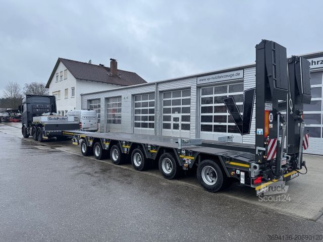Low loader semitrailer GOLDHOFER STZ-L 6 (245) A ausziehbar gelenkt