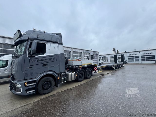 Low loader semitrailer GOLDHOFER STZ-L 6 (245) A ausziehbar gelenkt