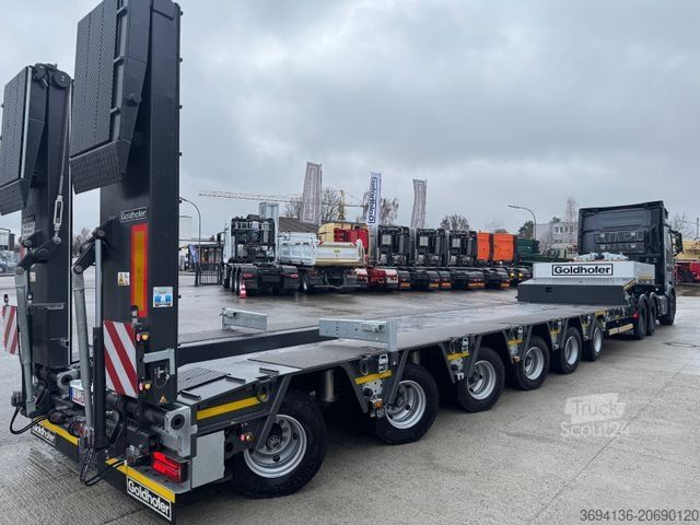 Low loader semitrailer GOLDHOFER STZ-L 6 (245) A ausziehbar gelenkt