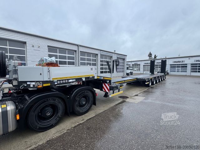 Low loader semitrailer GOLDHOFER STZ-L 6 (245) A ausziehbar gelenkt