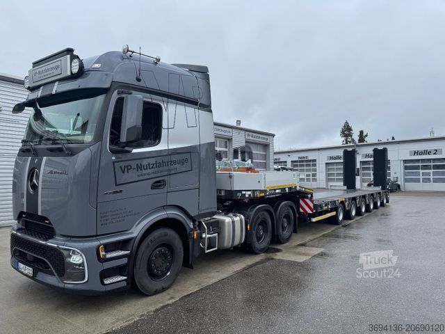 Low loader semitrailer GOLDHOFER STZ-L 6 (245) A ausziehbar gelenkt