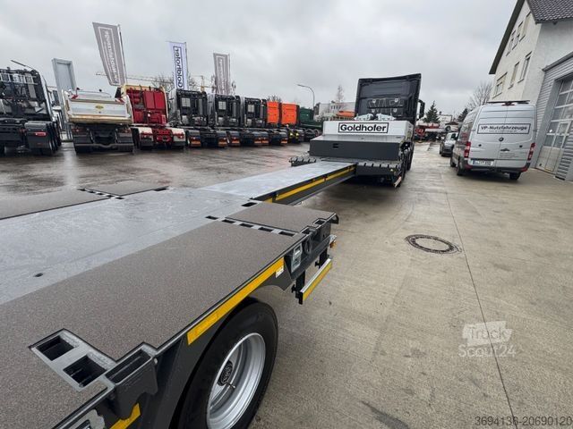 Low loader semitrailer GOLDHOFER STZ-L 6 (245) A ausziehbar gelenkt