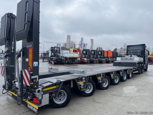 Low loader semitrailer GOLDHOFER STZ-L 6 (245) A ausziehbar gelenkt