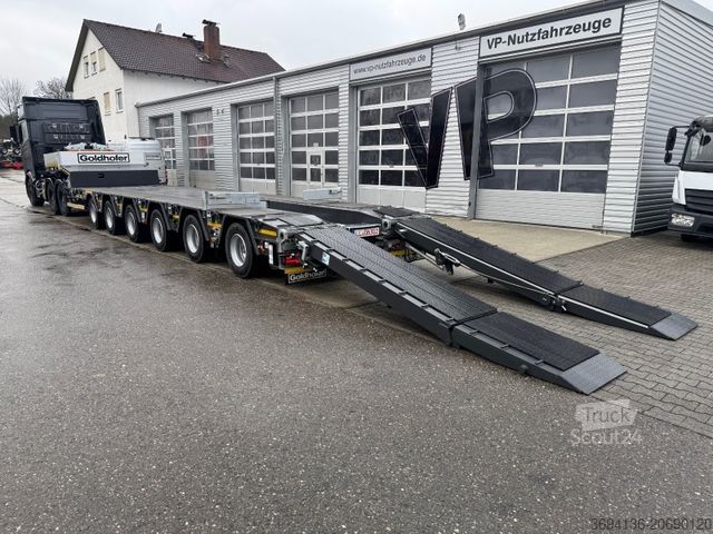 Low loader semitrailer GOLDHOFER STZ-L 6 (245) A ausziehbar gelenkt