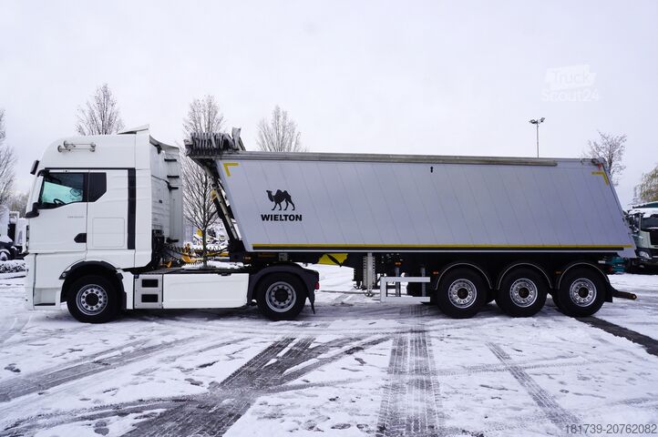 Vilcējs + puspiekabe MAN TGX 18.510 4×2 tractor unit + Tipper