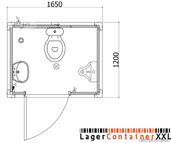 Vonios konteineris Elipo® Sanitärcontainer Toilette Container