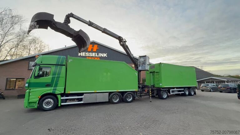 Krovimo platforma Mercedes-Benz Actros 2948 6X4 Knijpercombinatie Palfinger Eps...
