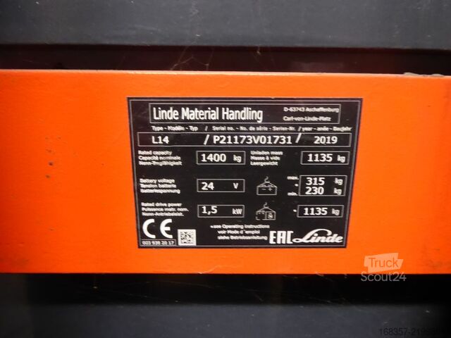 Ръчен стакер Linde L14