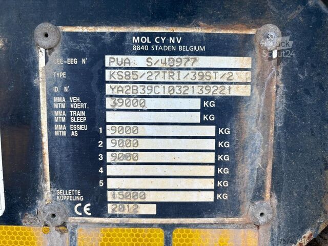 Ribaltabile MOL 3x SAF AXLE + 2x IN STOCK + 27M3 HARDOX