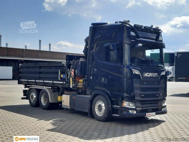 Tristrani prekucnik SCANIA S 660 V8 6X2*4 Kipper Kran Lenkachse Retarder