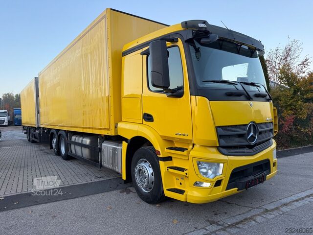 Koelwagen MERCEDES-BENZ Actros 2540 Kühlkoffer+LBW mit Anhänger Rohr