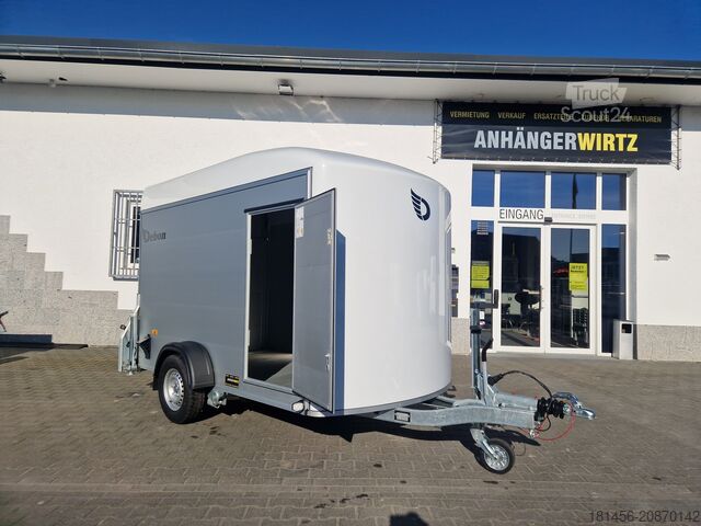 Dobozos pótkocsi Cheval Liberté Debon Roadster 400 Alu Seitentür weiß Pullman