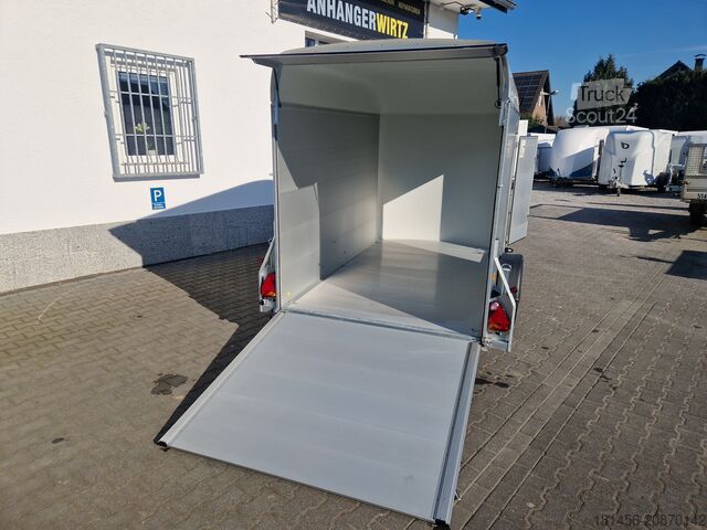 Dobozos pótkocsi Cheval Liberté Debon Roadster 400 Alu Seitentür weiß Pullman