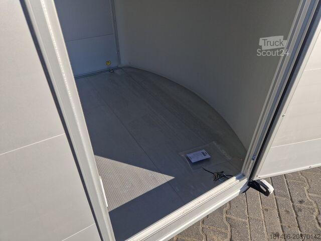 Kofferanhänger Cheval Liberté Debon Roadster 400 Alu Seitentür weiß Pullman