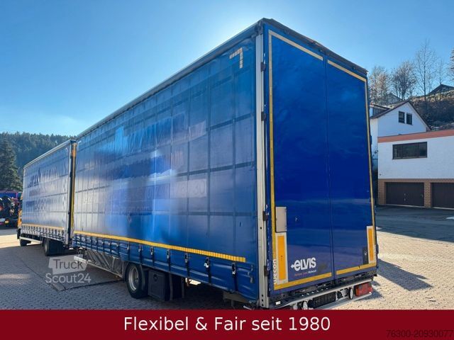 LKW mit Pritsche & Plane MAN 12.220 Jumbozug 120m³+Wecon Anhänger,Standklima