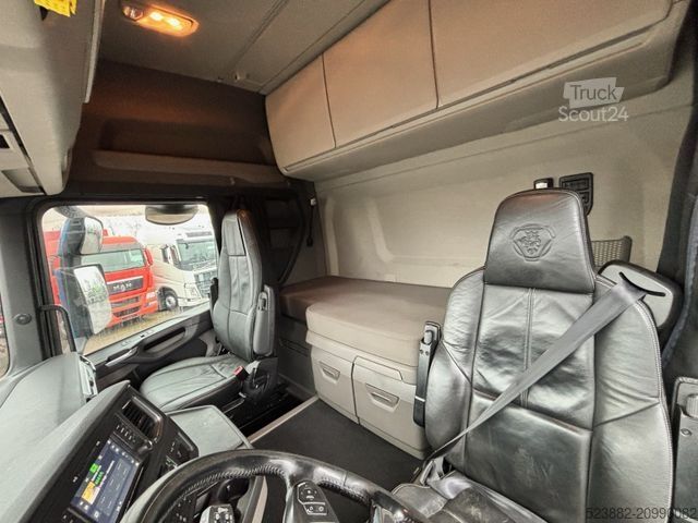 Platós teherautó ponyvával SCANIA R500 Komplettzug*Retarder*Edscha*38Paletten*2x*