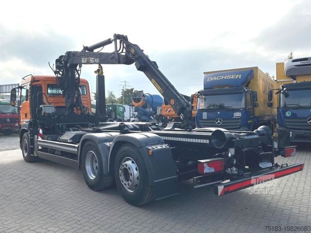 Camion benne à bras amovible MAN TG-S 26.400 6x4H-2 BL Abrollkipper mit Kran Lift