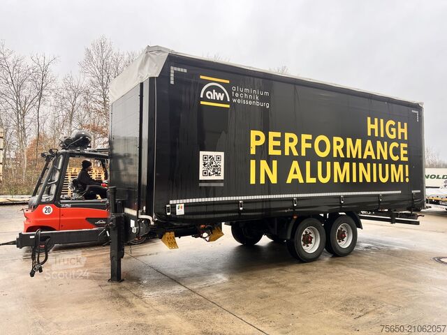 Rimorchio aperto con telone Fliegl TPS135  13,5 t Tandemplanenanhänger, neuwertig