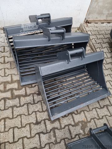 Minibagger  Sieblöffel MS03  800/1000/1200 mm
