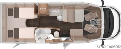 Ημιενσωματωμένο αυτοκινούμενο τροχόσπιτο Knaus L!VE TI 700 MEG Platinum Selection *2025*4.000Kg*140*Activ Plus*