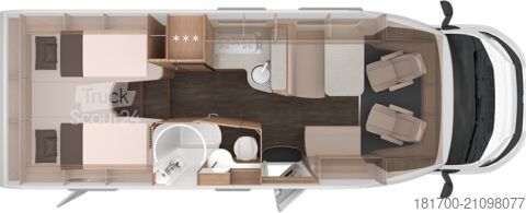 Ημιενσωματωμένο αυτοκινούμενο τροχόσπιτο Knaus L!VE TI 700 MEG Platinum Selection *2025*180*Automatik*4.400kg*