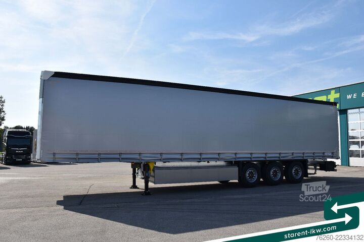 Semirremolque abierto con toldo SCHMITZ CARGOBULL Hubdach Liftachse Palettenkasten LED XL MIETE