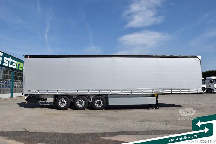 Semirremolque abierto con toldo SCHMITZ CARGOBULL Hubdach Liftachse Palettenkasten LED XL MIETE
